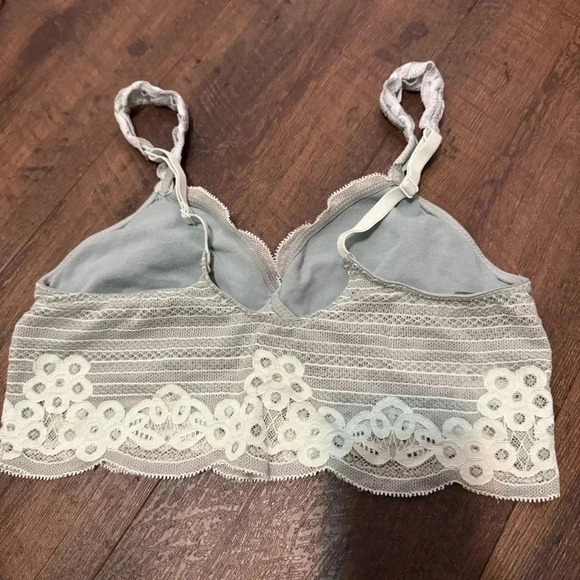 Aerie  grey lace cottagecore bralette S - Picture 3 of 4
